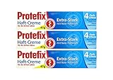 3x PROTEFIX Haft-Creme für die dritten Zähne 47g Extra Stark mit Nass-Haftk