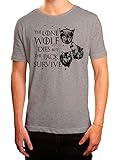 GoT #3 Premium T-Shirt | Das Lied von EIS und Feuer | TV-Serie | Lone Wolf | Herren | Shirt, Farbe:Graumeliert (Grey Melange L190);Größe:S