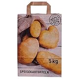 Wertpack 250x Papiertragetaschen Speisekartoffeln, 5 kg Füllgewicht, 220 + 100 x 360