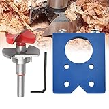FIGFYOU Bohrschablone Scharniere Set Scharnierbohrer 35mm Scharnierlochschneider Bohrschablone Scharniere 35mm für Schrankscharniere und Montagep