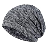 Mütze Herren Dünn Strickmütze Herbst und Winter Warm Mütze Beanie Flormütze atmungsaktive Mütze Turbanmütze einfarbig Unisex Turban Hut Haufen von Hüten Weichem Atmungsaktiver H