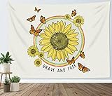 Schlafzimmer Wohnzimmer Wohnheim Sonnenblume Blume Schmetterling Farbkreis Psychedelisch Schlafzimmer Home Poster, Wohnzimmer Wandkunst Wohnkultur 150cm x200