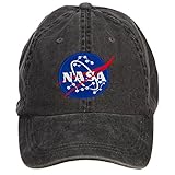 e4Hats.com NASA Insignia bestickte Kappe - Schwarz - Einheitsgröß