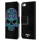 Head Case Designs Offizielle Alchemy Gothic Mühe und Ärger Schaedel Leder Brieftaschen Handyhülle Hülle Huelle kompatibel mit Apple iPhone 6 / iPhone 6