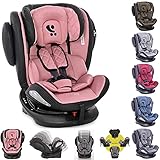 Lorelli Kindersitz Aviator SPS Isofix Gruppe 0+/1/2/3 (0-36 kg) 0-12 Jahre, Farbe:pink