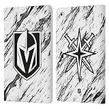 Head Case Designs Offizielle Zugelassen NHL Marmor Vegas Golden Knights Leder Brieftaschen Handyhülle Hülle Huelle kompatibel mit Apple iPad Mini 4