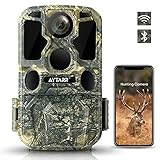 4K 24MP WiFi Bluetooth Wildlife Camera Low Glow IR Night Vision Hunting Wildlife Camera with 120° 65ft Motion Activated 0.2s Trigger Speed IP65 Waterp