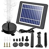 Forever Speed LED Solar Teichpumpe Kit Solar Springbrunnen 3.5 Watt Solar Wasserpumpe für Garten,Teich, Fisch-Behälter, Kleiner Teich, Garten Springbrunnen Mit LED-Licht Batterie 0.6M 180 L/H