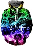 NEWISTAR Herren Hoodie 3D Druck Kapuzenpullover Grafik Langarm Sweatshirt Pullover Top Jumper Larg