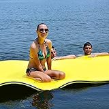 Schwimmender Teppich, Floating Water Mat 8.9'x3.9'x1.37 3-Lagen-XPE-Schaumstoff-Lilien-Pad Floating-Matte für See, Pool, Strand, Ozean, Floating Pad für Wasser Erholung und Entspannung