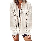 TRIGLICOLEUM Jacke Damen Eleganter Einfarbiger Mantel Mode Waffel Strickjacke Lässige Lockere Langarm Cardigan Oberbekleidung mit Unregelmäßigem Saum Herbst Winter Warm Übergangsjacke Winterjack