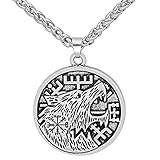 YHNY Viking Schmuck Retro Wolf Kopf Anhänger Herren Halskette Odin Series Nordic Halskette Zubehör Lange Anhänger S