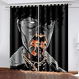 WEFDVBC Verdunkelungsvorhänge Zeichen Abstrakt Schwarz 140×280Cm Verdunklungsvorhänge Thermovorhang Lichtdicht Für Wohnzimmer Schlafzimmer Kü
