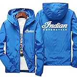 wasserdichte Regenjacke für Herren - Indian 3D-Druck Kapuzen-Sweatshirt Leichter atmungsaktiver Regenmantel Pullover zum Wandern Reisegeschenk