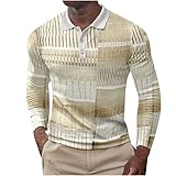 Herren Langarmshirts Frühling Und Herbst Langarm Shirt Männer Casual Striped Men Slim Office Shirt Revers Hemd T-S