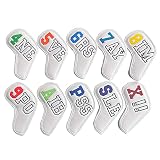 Golf Eisenkopf Deckt Digitale Stickerei Langhals Golf Eisen Protector Club Head Cover 10 Stücke Schw