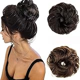 Dutt Extensions aus Echthaar für Dutt, unordentlich, Dutt, Haargummi für Chignon, Dutt, Donuts, Hochsteckfrisuren, H