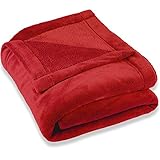 CelinaTex Montreal Kuscheldecke 150 x 200 cm rot Coral Fleece Wohndecke Mikrofaser Tagesdecke Sofadeck