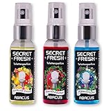 ABACUS 3x 50 ml SECRET FRESH- Toilettenparfüm Mix-Set - Karibische Zitrone, Beerenzauber, Alpenfrische (7639)