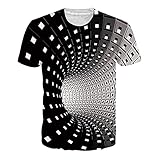 NEWISTAR Unisex 3D Druckten Sommer-beiläufige Kurze Hülsen-T-Shirts T-Stücke XXL