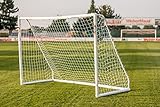 POWERSHOT Fußballtor PRO 3,7 x 2 m aus uPVC WETTERFEST, Inkl. Klicksystem und Zubehör, VERLETZUNGSSICHER (Tor)