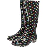 PROTECT2U Damen-Gummistiefel erhältlich von Gr. 36-41 PVC bunt gepunktet, Größen:Gr. 40