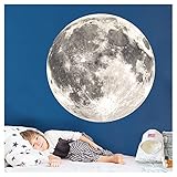 Little Deco Wandtattoo Wandsticker Vollmond rund Wanddeko Spielzimmer Sticker Kinderzimmer Mond Kinder Wandaufkleber Wandbild Kind selbstklebend DL708-2