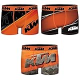 KTM Boxer Men Herren Boxershorts Pant Polyester Unterwäsche 3 er Pack, Bekleidungsgröße:XL, Modelle:Set 3