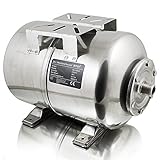 BITUXX® Edelstahl Membrankessel 24L Druckkessel Hauswasserwerk Kessel inkl Membran 1 Zoll Anschluss max. Druck 6 B