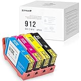 ZIPRINT Wiederaufbereitung 912 Multipack Tintenpatronen für HP 912 Tintenpatronen für HP OfficeJet Pro 8012 8014 8015 8017 HP OfficeJet Pro 8022 8023 8024 8025 AIO(BK/C/M/Y)