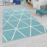 Paco Home Wohnzimmer Teppich Moderne Pastell Farben Skandinavischer Stil Rauten Muster, Grösse:160x220 cm, Farbe:B