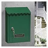 DONGTAISHANGCHENG Briefkasten Metallpostschachtel Wandmontage Secure Mail Box 2 Tasten Büro Dekorative Drop Box Postkasten (Color : Green)