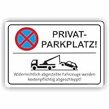 PRIVATPARKPLATZ - Parken verboten Schild / PV-003 (90 x 60 cm Schild)