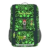 Step by Step Rucksack-Set Kid Shine, Dino Night, grün, mit Sitzkissen, ergonomischer Mini-Ranzen mit abnehmbarem Brustgurt, für Kindergarten, Vorschule und Freizeit, 13L