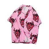 WENZHOU Herren Athletic-Shirts Slim-fit Short-Sleeve V Ausschnitt Hawaiian Shirt Herren Hawaiihemd Blumenprint Urlaub Funky Freizeithemd Sommer Casual Strandhemd Henley Shirts Kurzarm Top