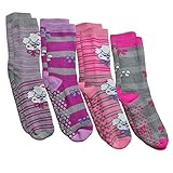 your+ 2 Paar warme Kindersocken - weiche Baumwollsöckchen in Vollfrottee ideal geeignet auch als Haussocken - Stopper Socken (23/26, Pink)