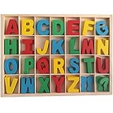 Tkdncbec Montessori Holz Buchstaben Zahlen Box Kreative Pädagogische DIY Handwerk Dekoration Bounce Ball Chunseng Sagen G