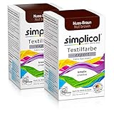 simplicol Textilfarbe expert Nuss-Braun 1716, 2er Pack: Farbe für kreatives, einfaches Färben in der W