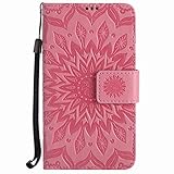 Yiizy Handyhülle für Nokia Lumia 630 Hülle, Sonnenschein Blütenblätter Entwurf PU Ledertasche Beutel Tasche Leder Haut Schale Skin Schutzhülle Cover Stehen Kartenhalter Stil Schutz (Pulver)