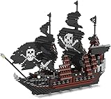 MASSAGERS Black Pearl Pirate Ship Building Blocks Kit,3633 PCS Nano Bricks Segelschiff Modellbau Spielzeug Kompatibel mit Blöcken für Kinder Erw