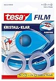 tesafilm Mini Abroller Pink, Blau oder weiß mit 2 x Kristall Klar Rollen, 10M: 19