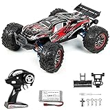 Lommer Ferngesteuertes Auto, 2.4G 4WD RC Auto 50km/h 1:10 Metall Funkfernsteuerung Elektro Geländewagen Ferngesteuertes Offroad Buggy Auto Spielzeug Geschenk für Kinder und Erw