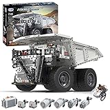 WANCHENG Technik Kipper Bausteine Bausatz, 1383 Teile Groß Kipper Liebherr T284 mit 4 Motoren, MOC Klemmbausteine Bauset Kompatibel mit Lego As Show