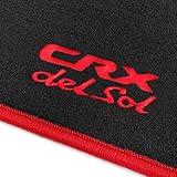 online-fussmatten OFM-CRX-DeSol-103 Passform Velours-Fußmatten mit Bestickung CRX del Sol und Rand in R
