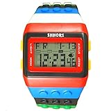 HWCOO Schöne Coole Uhr SHHORS Middle School Student Uhr Regenbogen Multifunktions-Armbanduhr Großhandel 30 Meter wasserdichte Uhr (Color : 1)