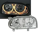 Angel Eyes Scheinwerfer Set, Klarglas Chrom, mit Standlichtring