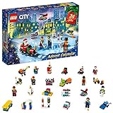LEGO 60303 City Adventskalender 2021 Mini-Bauset, Spielzeug für Kinder ab 5 Jahren mit Spielbrett und 6 Minifig