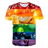 Zitrone Design Fruit 3D Frauen Print Neue Herren T-Shirt Sommer Casual Damen Lustige Mode Mode Schönheit T-Shirt-Ts6023_XXL Muster Vorne = Muster H