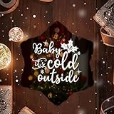 Baby It's Cold Outside Personalisierte Weihnachts-Ornamente 2021 Hellrosa Weihnachts-Ornamente bruchsicher Weihnachtsschmuck Kugeln saisonale Lichter Festliche Musik für den Namenstag