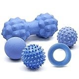 Airsnigi Massageball 5er Set, Igelball Triggerpunkt Massage Faszienball Lacrosse Ball, Massagebälle für Rücken, Beine, Füße & Hände Muskelmassage, Linderung von Muskelk